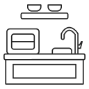 Back of home kitchen icon